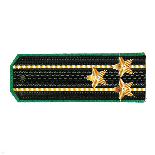 Погоны МЧПВ черн. с зел. кантом с 2 желт. просв., вышит. канителью (полковник)