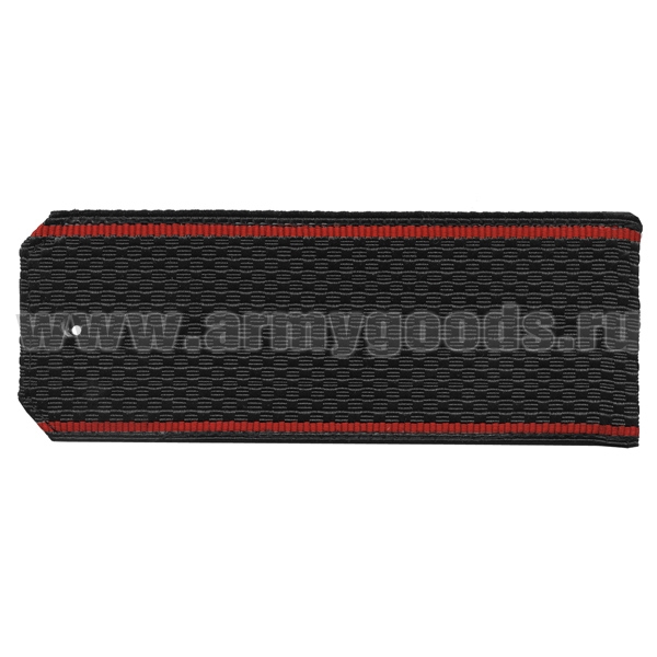 Погоны черн. красн. кант (на пластике)