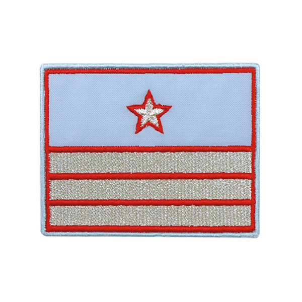 Нагрудный знак вышит. РЖД (голубой) 3 галуна 1 звезда (нов/обр)