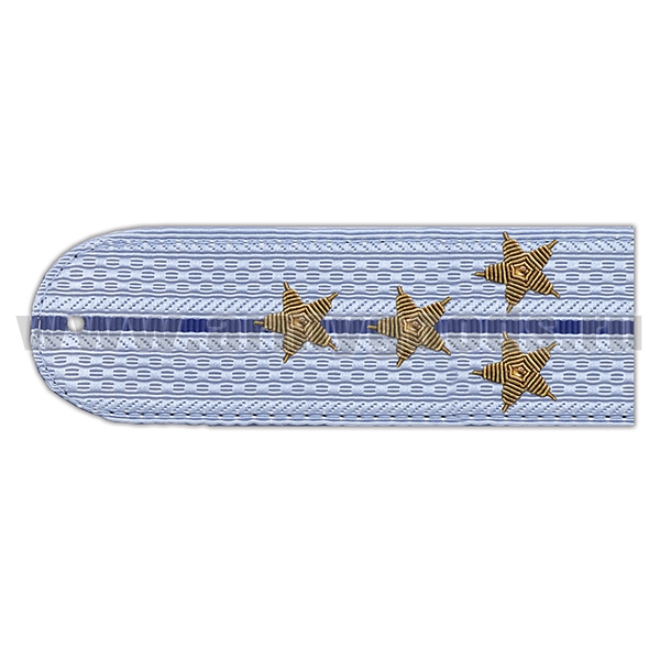 Погоны Юстиция нов/обр без канта серо-голуб. вышит. канителью (капитан)