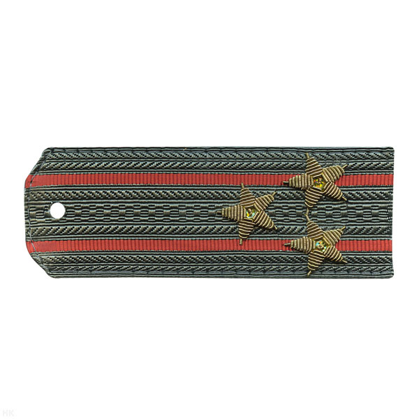 Погоны светло-оливк. 2 красн. пр. (на рубашку) галунные вышит. канителью (полковник)