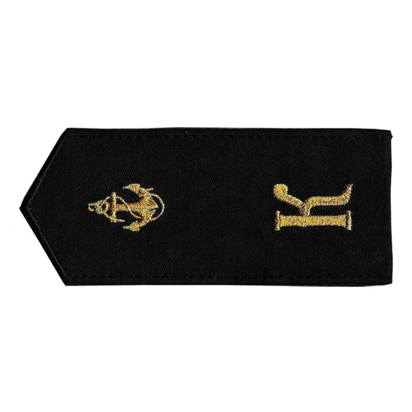 Погоны курсантов филиала МГМА им.Ушакова г.Ростов-на-Дону черн. с вышит. металлиз. нитью буквой «К» и якорем