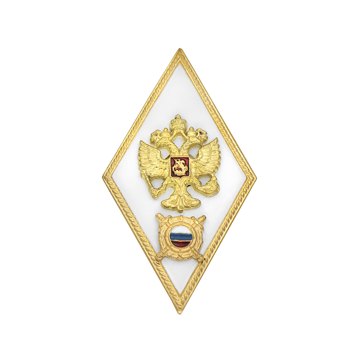 Значок мет. Ромб Академия МВД, хол. эм.