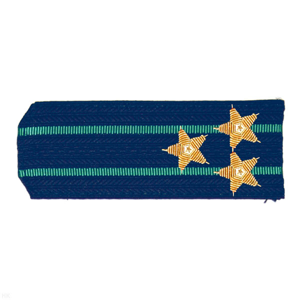 Погоны Прокуратуры ст/обр синие с 2 зел. просв., вышит. канителью (полковник)