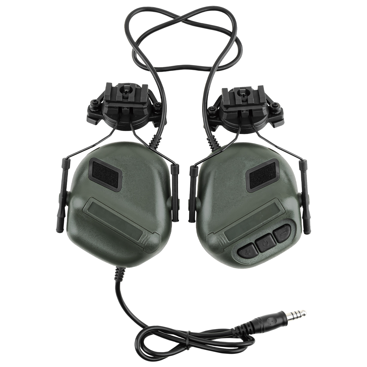 Наушники стрелковые с креплением на шлем и микрофоном Communication Headset V (работают без батареек)