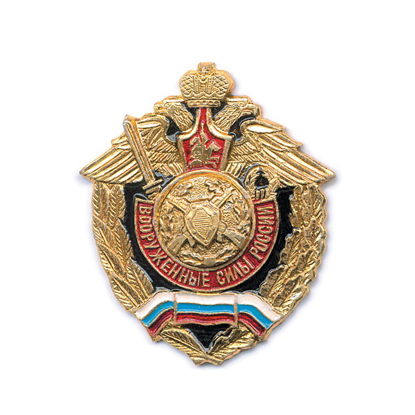 Значок мет. ПВ эмбл. (серия ВС России (орел, крылья в стороны)