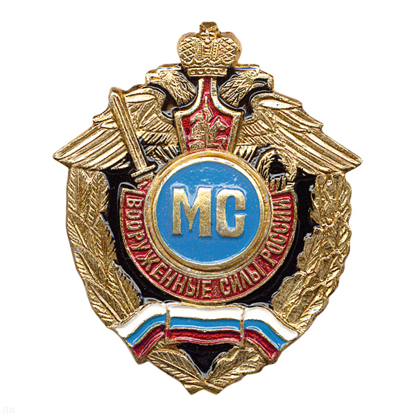 Значок мет. МС (серия ВС России (орел, крылья в стороны)