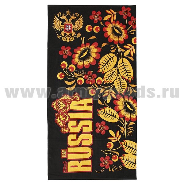 Пол-це махрово-велюровое National Team Russia (цветочный орнамент) (75 x 150 см)