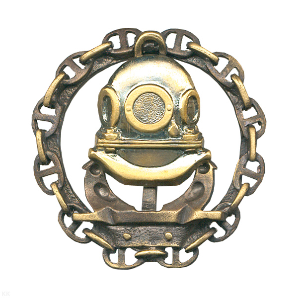 Значок мет. Водолаз, в цепи (бол., литье)