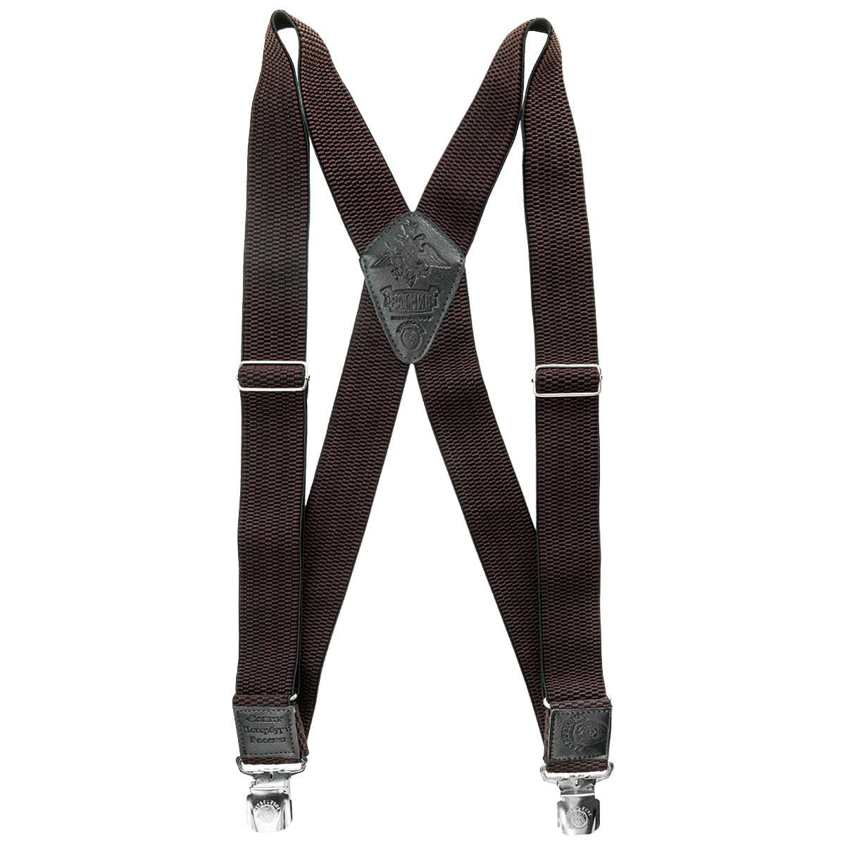 Подтяжки рифленые "Ратник" коричневые