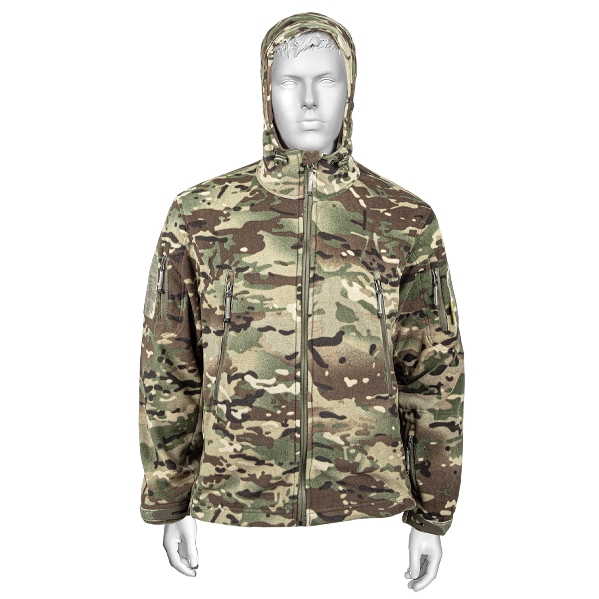 Кофта тактическая флисовая с капюшоном АНА "Дамаск" "мультикам" 