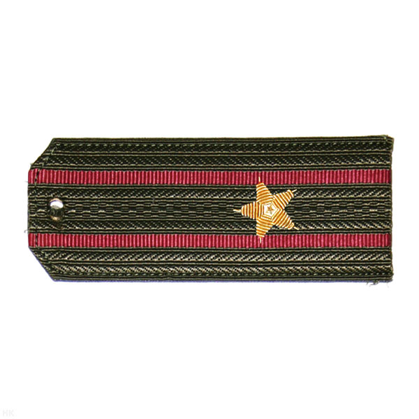 Погоны ВВ оливк. с 2 крап.и просв., вышит. канителью (майор)