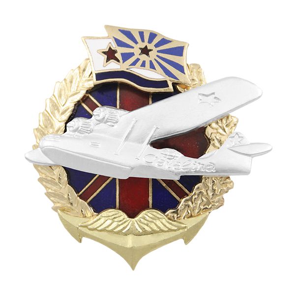 Значок мет. Catalina (с флагами) (серия Самолеты по британскому ленд-лизу) гор. эм.