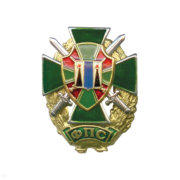 Значок мет. серии ПВ Крест в венке с накл. симв. ПО