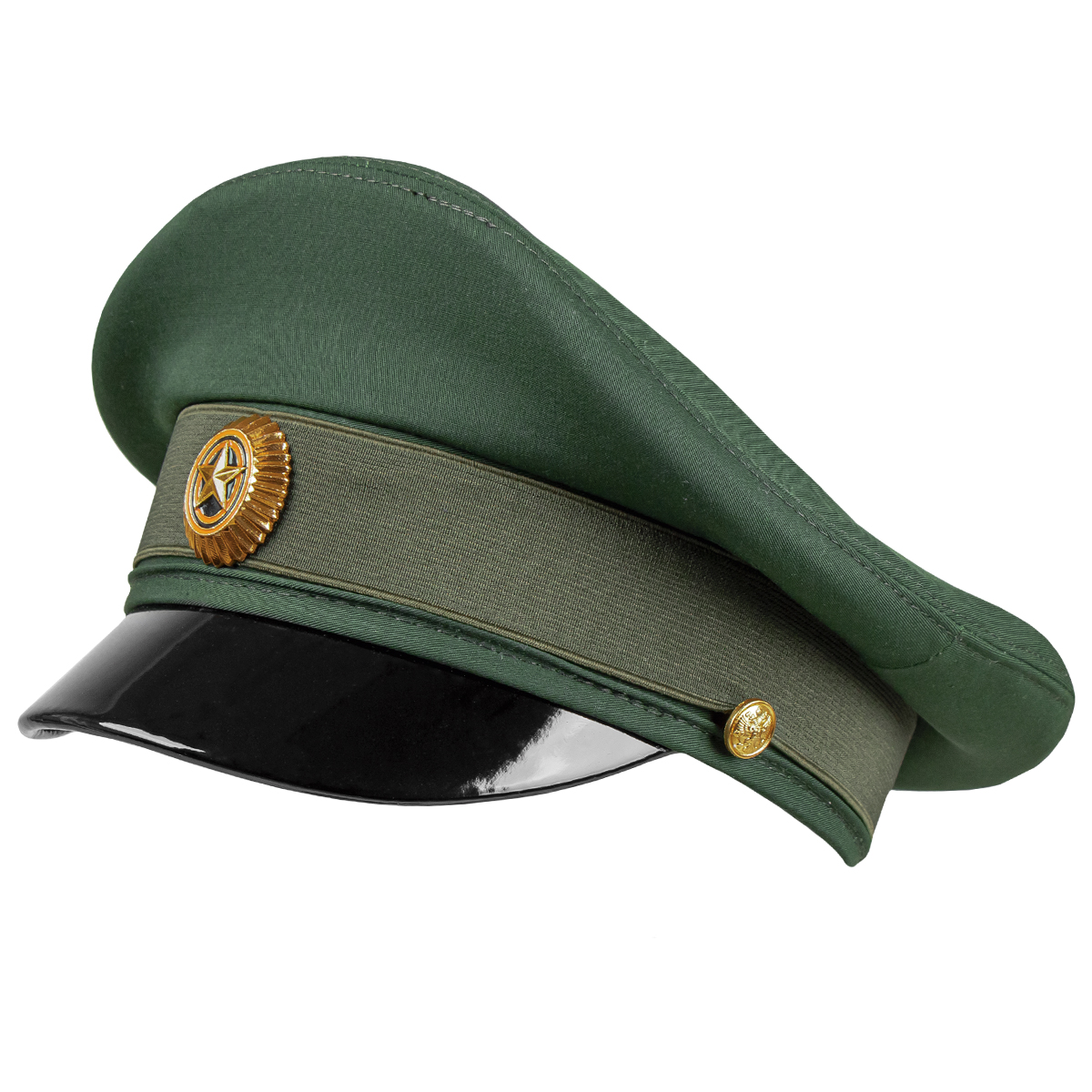 Фуражка простая ВС оливковая (ткань "Патруль") к костюму офисному (с мет. кокардой/без кокарды по наличию)