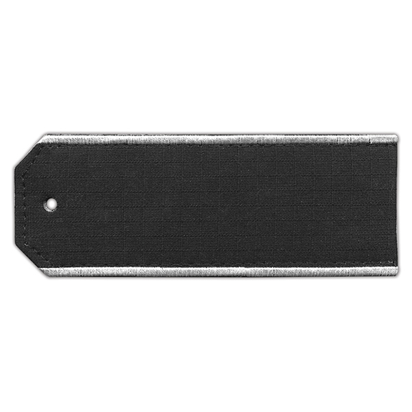 Погоны черн. (ткань Rip-Stop) с вышит. белым кантом (на костюм офисный) на пластике