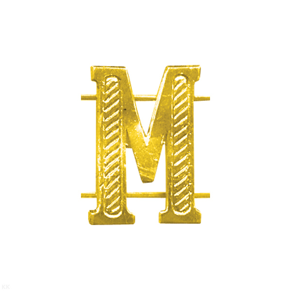 Буква на погоны мет. М зол.