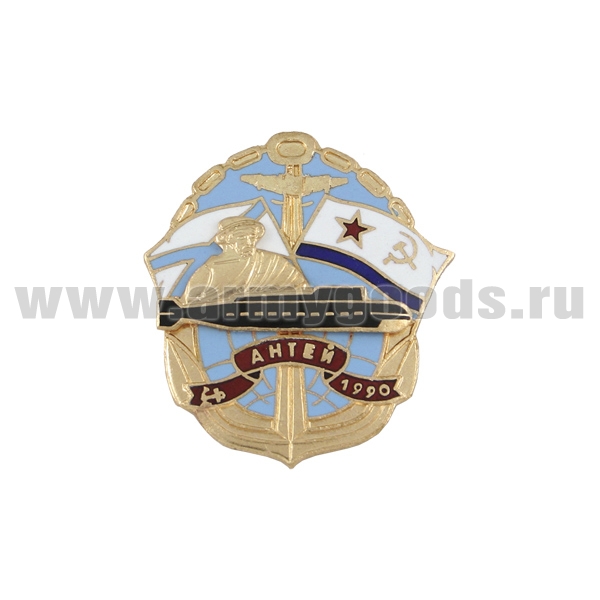 Значок мет. ПЛ Антей (1990) гор. эм. с накладкой