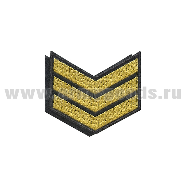 Нашивки вышит. (черн. фон, желт. вышивка) для контрактников 3 год (на липучке)