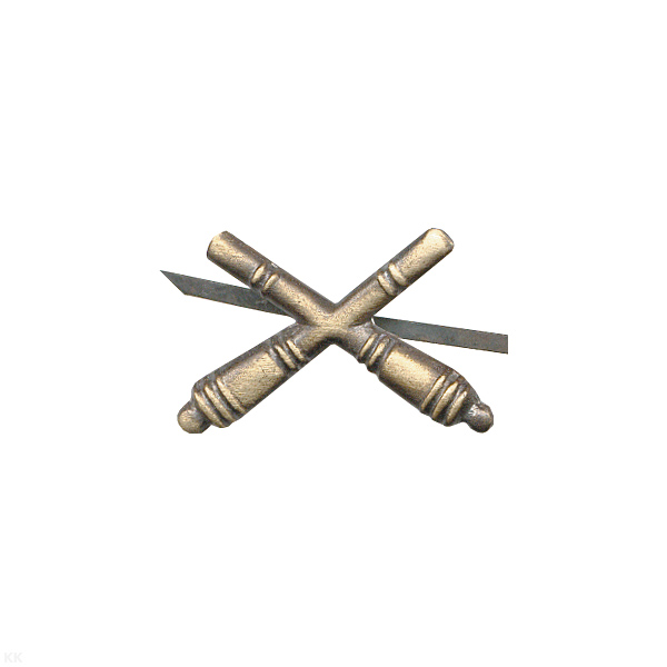 Значок мет. Эмблема петличная Артиллерия (30-х гг СССР) лат.