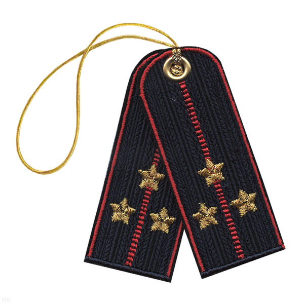 Брелок вышитый Погончики Полиция (ст. лейтенант)