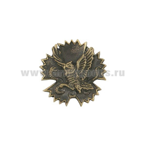 Значок мет. ГРУ (сова со змеей на гвоздике) латунь (мал., на пимсе)
