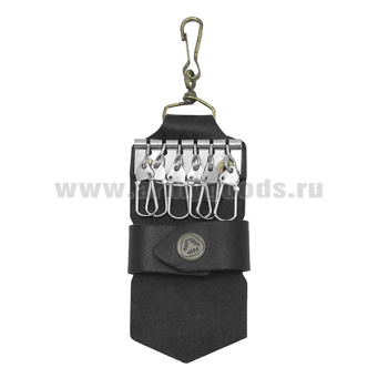 Ключница открытая (кожа) на 6 ключей (на застежке с кнопкой)