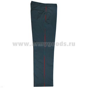 Брюки форм. п/ш МО "морская волна" с красным кантом (ТУ 858-6157-2010)