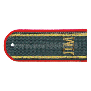 Погоны серые с красн. кантом, вышит. металлиз. нитью: «ЛМ»