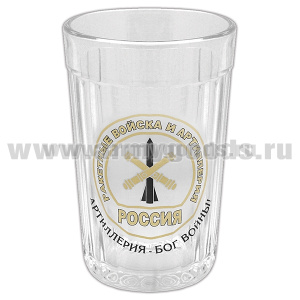 Стакан стеклянный граненый РВиА (Артиллерия - бог войны!)