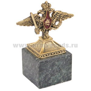 Статуэтка (литье бронза, камень змеевик) орел МО РФ