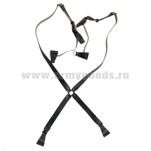 Портупея казачья кожаная черная Х