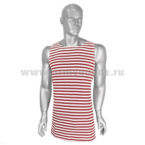 Майка-тельняшка интерлок краповая (беленая)