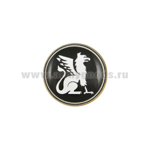 Значок мет. Грифон ВВ (мал., круглый, смола, на пимсе)