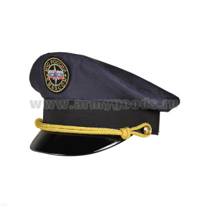 Фуражка МЧС синяя, с шевроном (мягкий кант)