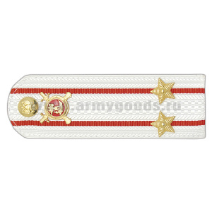 Погоны Полиции (ОВД) на белую рубашку (без канта), укомпл. мет. фурнитурой (подполковник) пластик