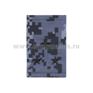 Ф/пог. Росгвардия ВОХР (расцв. "точка") вышит. черн. (ст. лейтенант)