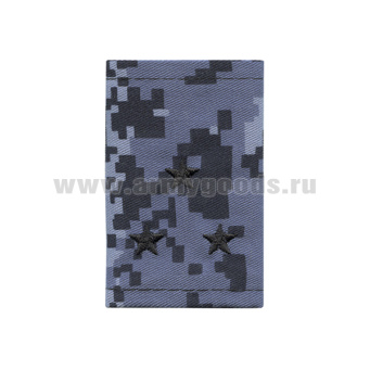 Ф/пог. Росгвардия ВОХР (расцв. "точка") вышит. черн. (ст. лейтенант)