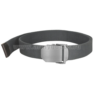 Ремень брючный тесьма (ширина 37 мм) с мет. пряжкой серый