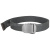 Ремень брючный тесьма (ширина 37 мм) с мет. пряжкой серый