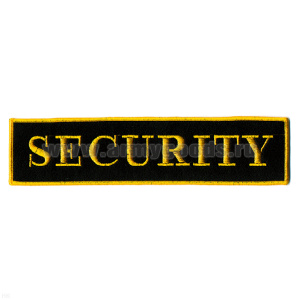 Нашивка на спину вышит. Security
