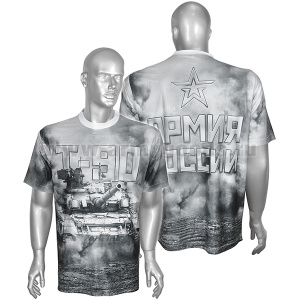 Футболка цветная (сетка) Т-90 Армия России