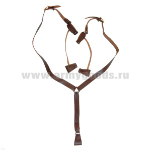 Портупея казачья кожаная коричневая Y