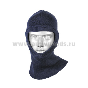 Подшлемник вязаный п/ш синий