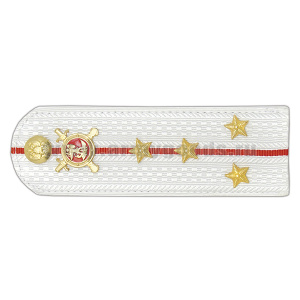 Погоны Полиции (ОВД) на белую рубашку (без канта), укомпл. мет. фурнитурой (капитан) пластик