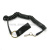 Шнур страховочный кевларовый с карабином и кольцом (черный)