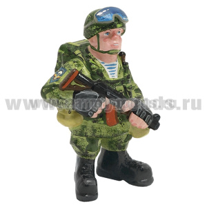 Фигурка гипсовая ВДВшник в каске и со снаряжением