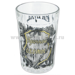 Стакан стеклянный граненый Удачной охоты! (Ни пуха, ни пера!)