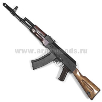 Макет массо-габаритный (ММГ) АК-74 (накладки - дерево, приклад - дерево) в комплекте с ремнем и подсумком