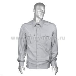 Рубашка форм. офиц. мужская (дл.рук.) серая ФСИН р-ры с 47